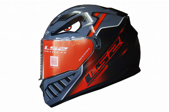 LS2 FF320 BADAS Matt Black Red Helmet