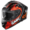 SMK Typhoon Reptile Black Orange Red Gloss (GL273) Helmet