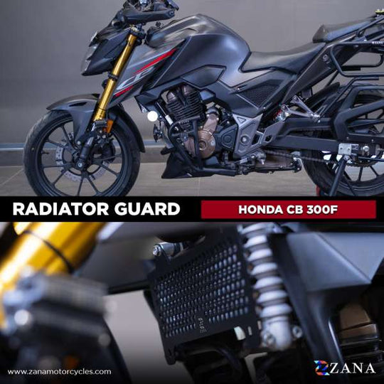 ZANA HONDA CB300F RADIATOR GUARD HONEYCOMB BLACK (ZI-8279)