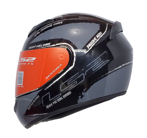 LS2 FF352 Brush Matt Black Grey Helmet