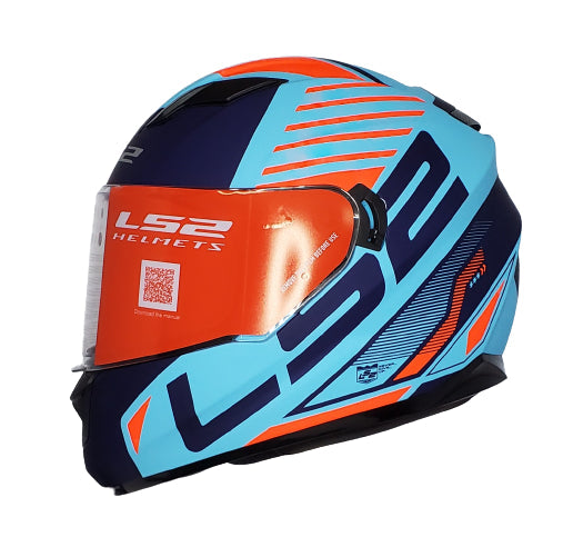 LS2 FF320 REVOLVE Matt Black Navy Blue Helmet