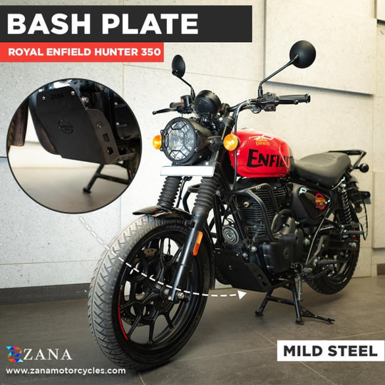 ZANA Bash Plate Mild Steel for Royal Enfield Hunter 350 (ZI-8265)