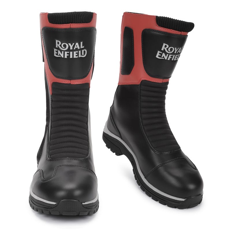 Royal Enfield E39 Mid Rise Riding Boots (Red) - Main Image