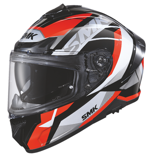 SMK Typhoon Style Matt Black Red Grey (MA236) Helmet
