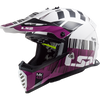 LS2 MX437 FAST EVO Xcode Gloss White Violet Helmet