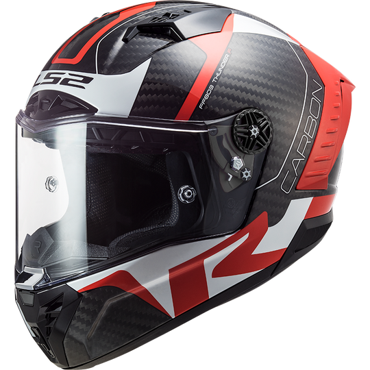 LS2 FF805 THUNDER Carbon Racing 1 Gloss Red White Helmet