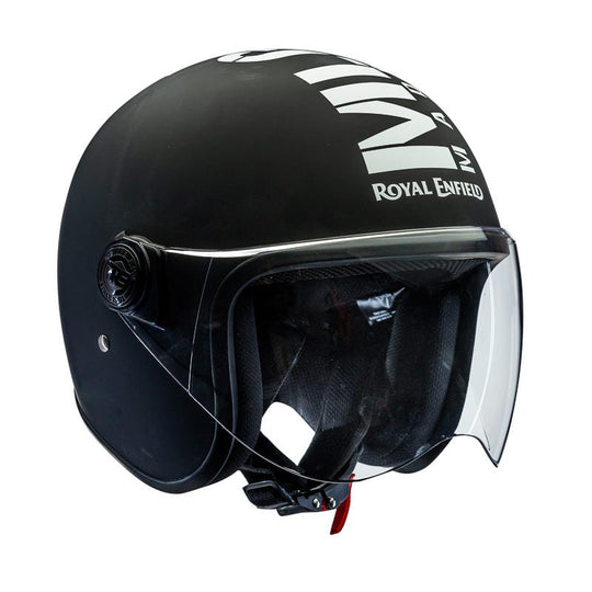 Royal Enfield OP MLG (V) Matt Black White Helmet