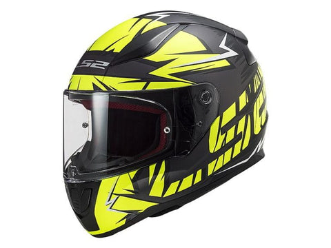 LS2 FF353 RAPID CROMO Gloss Black H-V Yellow Helmet