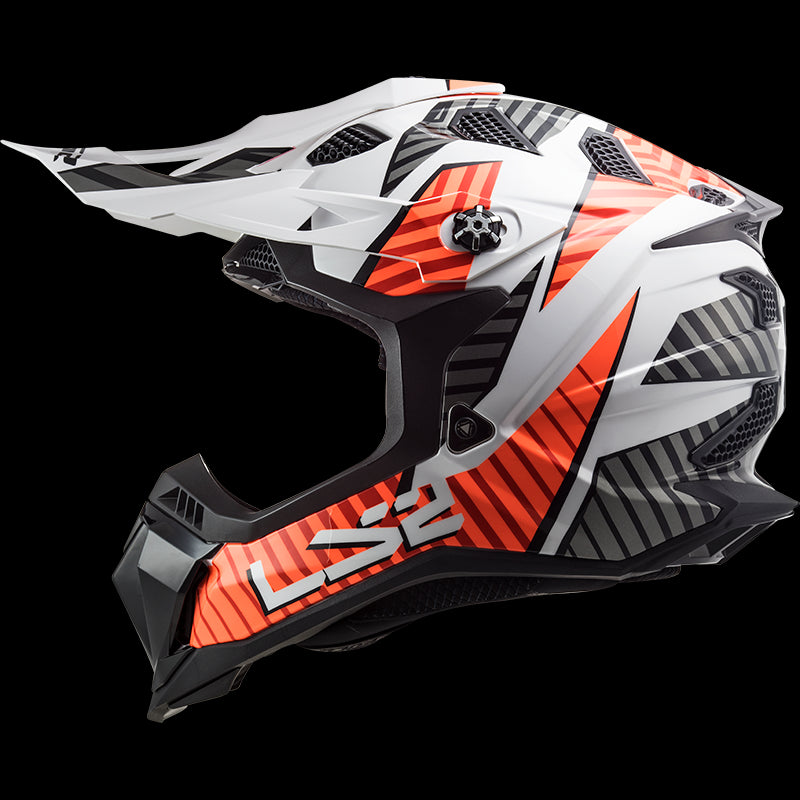 LS2 MX700 SUBVERTER Evo Astro Matt White Orange Helmet