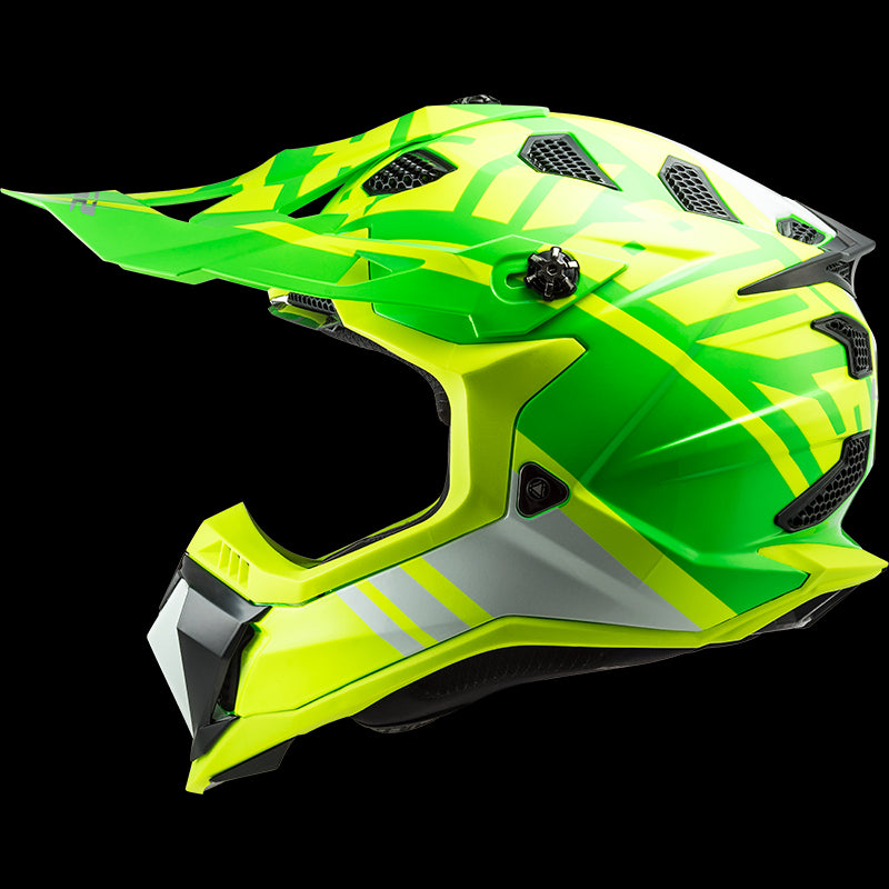 LS2 MX700 SUBVERTER Evo Gammax Gloss Hi Viz Yellow Green Helmet