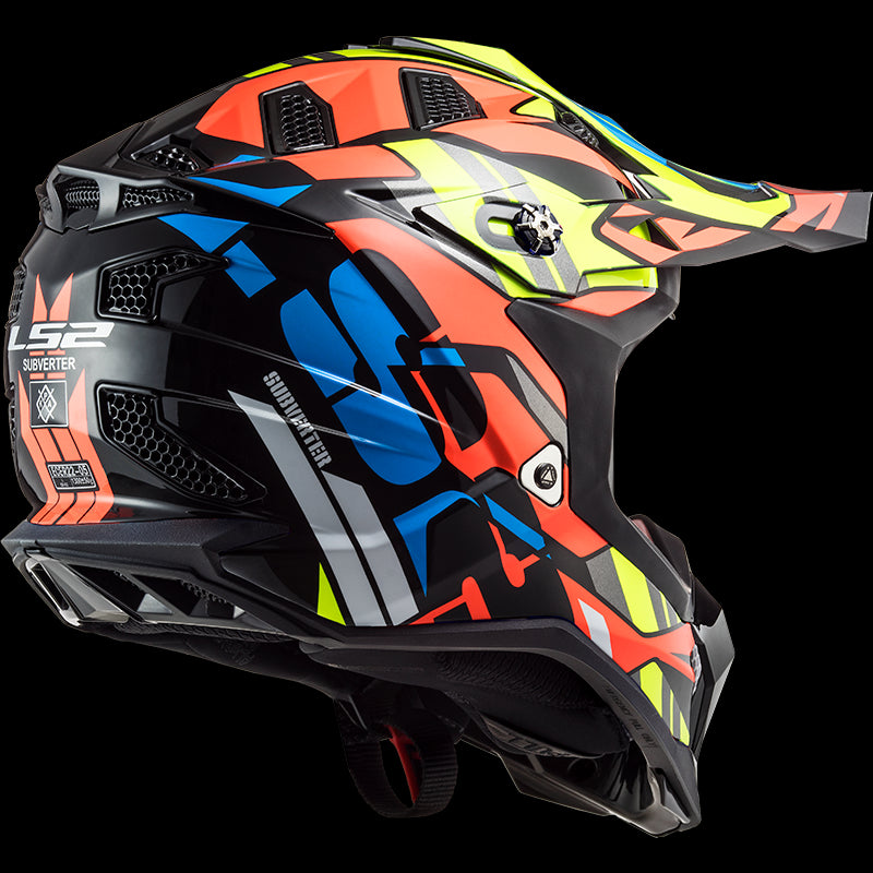 CASCO MX700 SUBVERTER RASCAL LS2 - CASCO CROSS NERO/ARANCIO