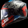 LS2 FF800 Storm Sprinter Black Red Titanium Gloss Helmet