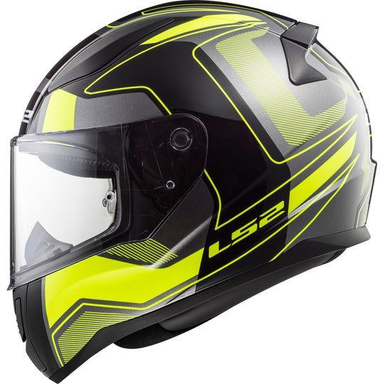 LS2 FF 353 Rapid Carrera Matt Black Hi-Viz Yellow Helmet