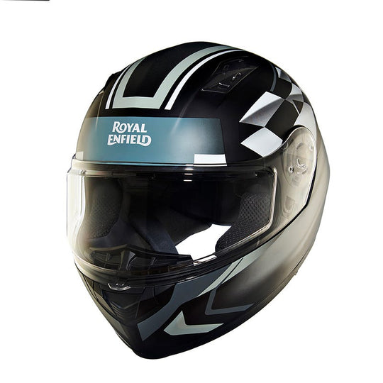 Royal Enfield Lightwing Checks Matt Black Grey Helmet