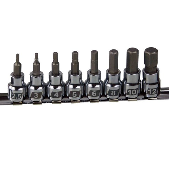 CruzTools 3/8 Drive Metric Hex Bit Socket Set (ME38HBS)