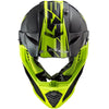 LS2 MX437 Fast Evo Roar Matt Black Gloss Hi Viz Yellow Helmet