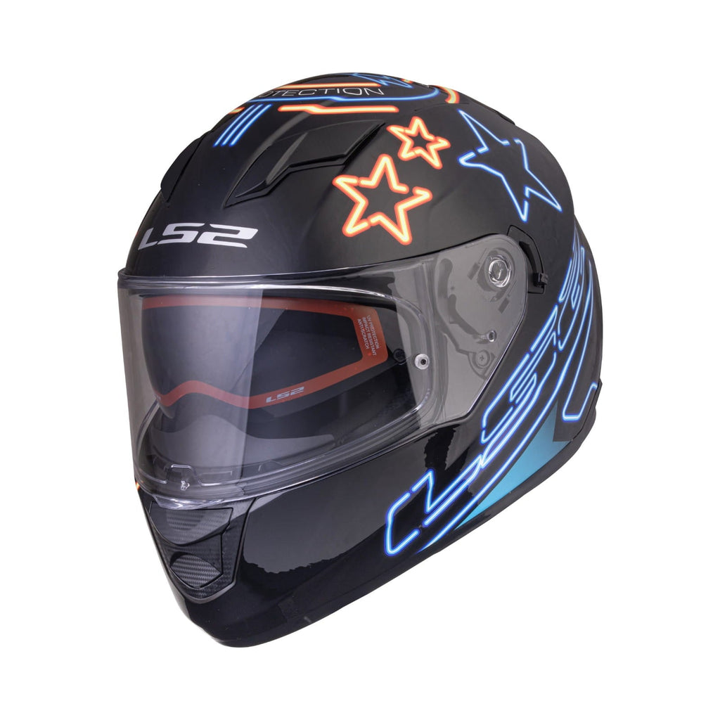 LS2 FF320 Stream Evo Neon Black Blue Fluro Orange Matt Helmet