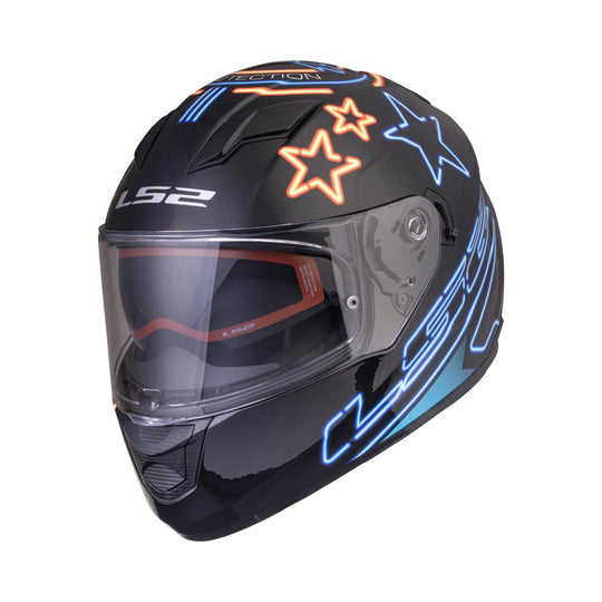 LS2 FF320 Stream Evo Neon Black Blue Fluro Orange Matt Helmet