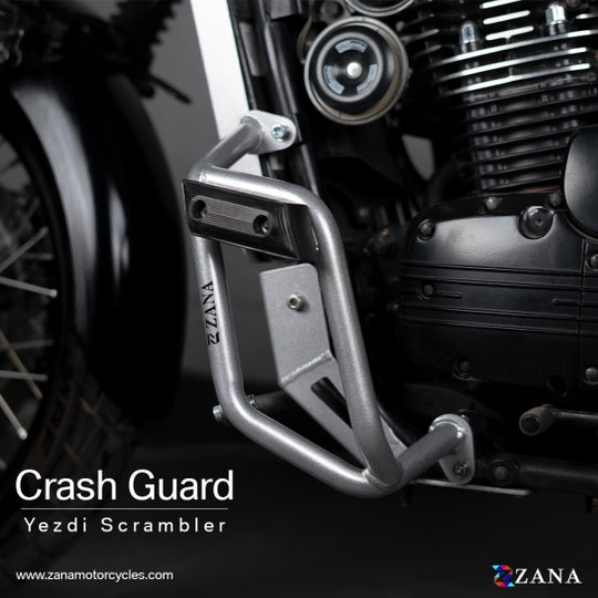 ZANA YEZDI SCRAMBLER LEG GUARD WITH SLIDER (SILVER) (ZI-8190)