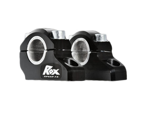 Rox Offset Risers 25 / 28mm Rise, 25mm Back, 22 & 28mm Handlebar Anodized Black (3R-B12POEK)