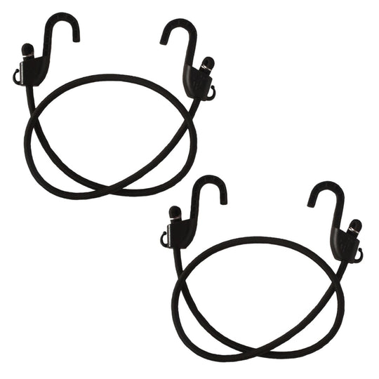 MOTOTECH Grappler Bungee Tie Down 48" 120cms Black 8mm Pack of 2