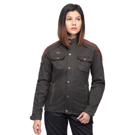 Royal Enfield Girl on Wheels Women Jacket (Olive)