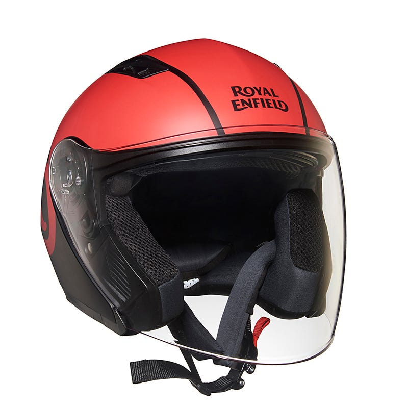 Royal Enfield Lightwing Matt Black Red Helmet