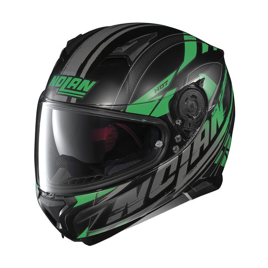 Nolan N87 Fulmen N Com 53 Helmet Flat Black Green