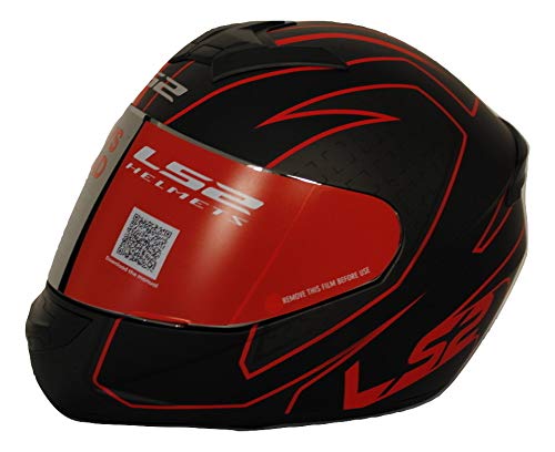 LS2 FF 352 Fire Matt Black Fluro Red Helmet