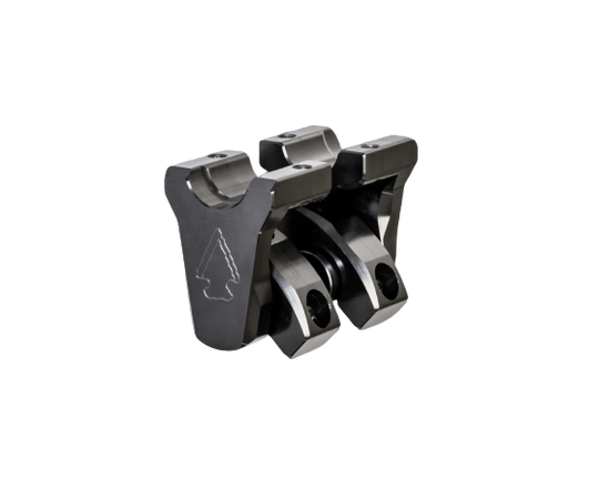 Rox Pivoting Handlebar Risers 51mm Rise Anodized Black For Indian Scout (4R-P2RIN)