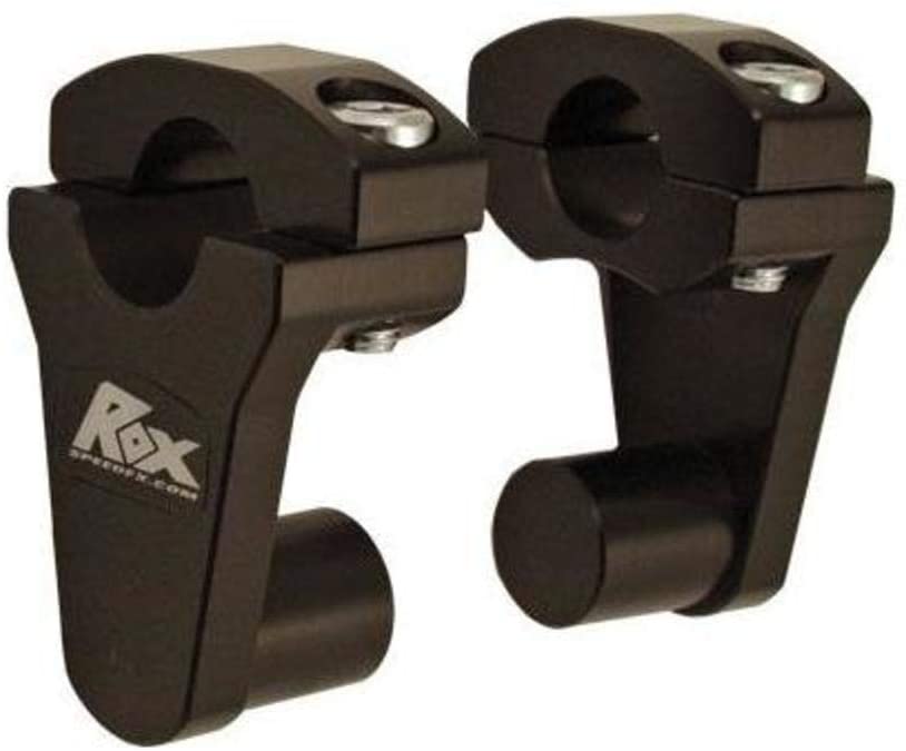 Rox Pivoting Handlebar Risers 51mm Rise, 28.5mm Handlebar  Anodized Black (1R-P2PPK)