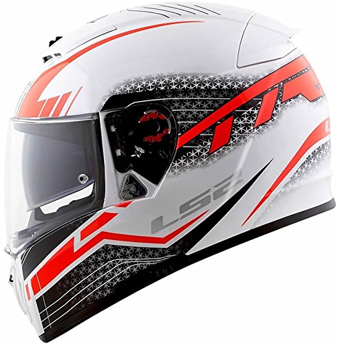 LS2 FF390 SPLIT Matt White Red Helmet– Moto Central