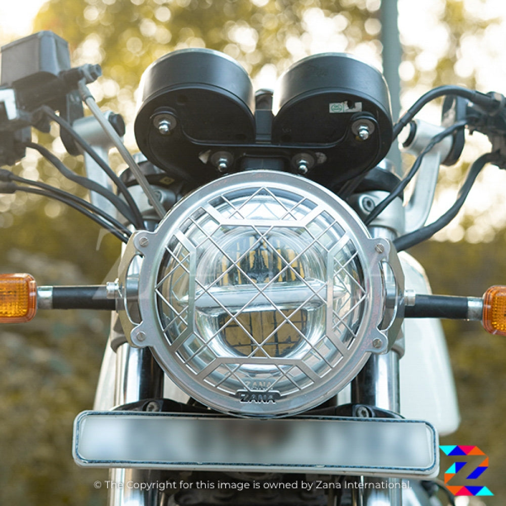 ZANA HEADLIGHT GRILL TYPE 4 SILVER GT & INTERCEPTOR 650 (ZI-6048)
