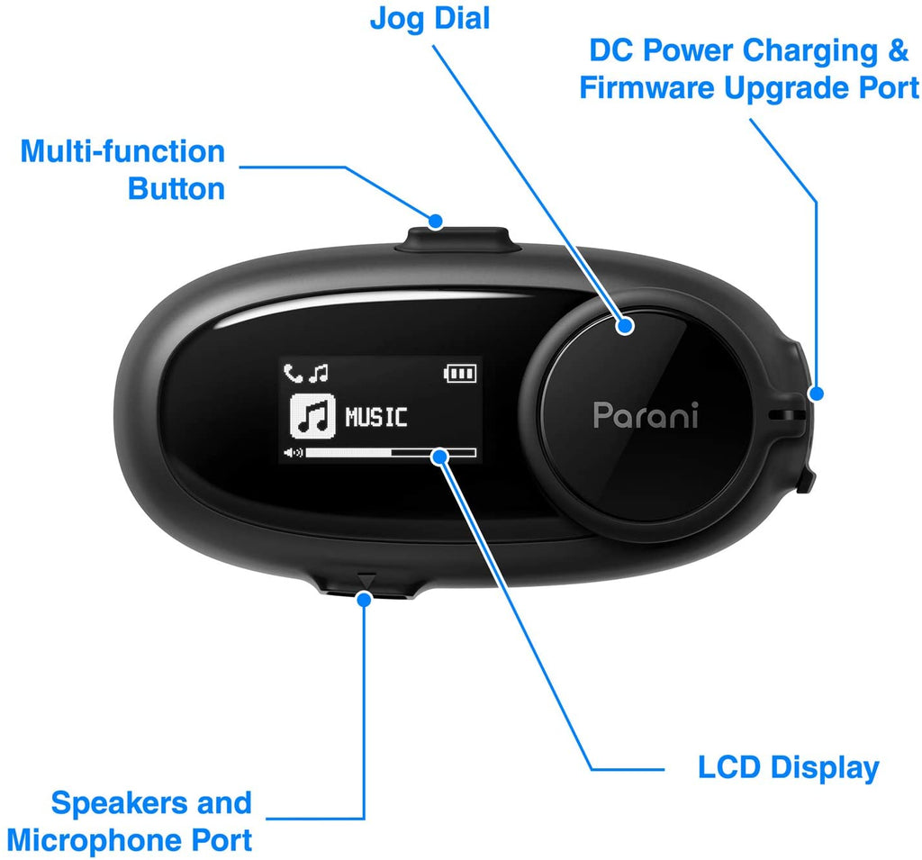 PARANI M10 Boom Motorcycle Intercom Bluetooth Communication System ...