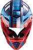 LS2 MX437 Fast Evo Xcode Matt Red Blue Helmet