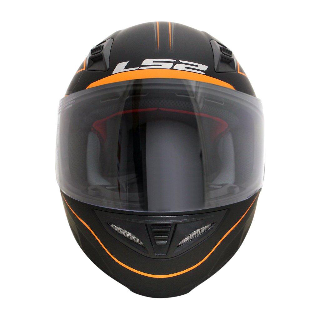 ls2 full face designer helmet ff391 LS2 FF 391 Roller Matt Black Neon Orange Helmet– Moto Central
