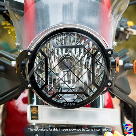 ZANA HEAD LIGHT GRILL TYPE-4 BLACK HIMALAYAN BS6 (2021) (ZI-8138)