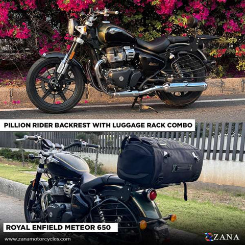 ZANA Top Rack With Pillion Backrest For Royal Enfield Meteor 650 (ZI-8286)