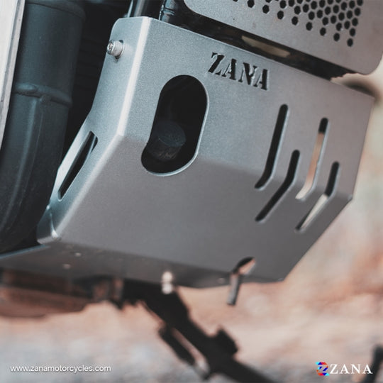 ZANA YEZDI SCRAMBLER BASH PLATE SILVER (ALUMINIUM) (ZI-8172)