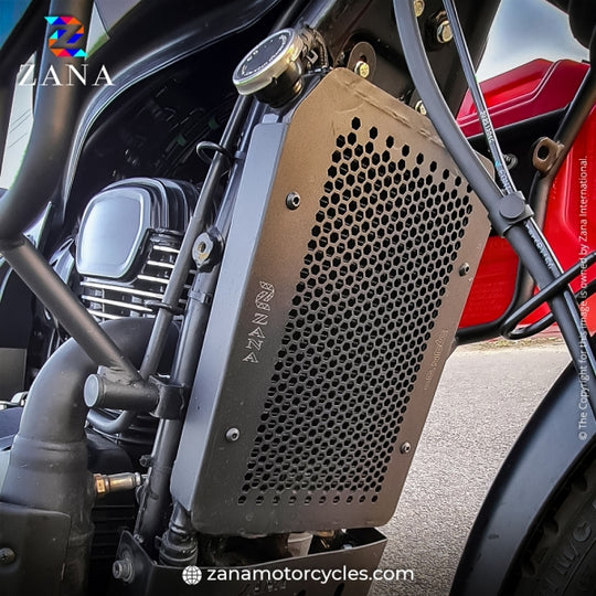ZANA YEZDI ADVENTURE SCRAMBLER RADIATOR GRILL HONEYCOMB ALUMINIUM (BLACK) (ZI-8171)