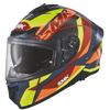 SMK Typhoon Style Matt Black Yellow Grey (MA247) Helmet
