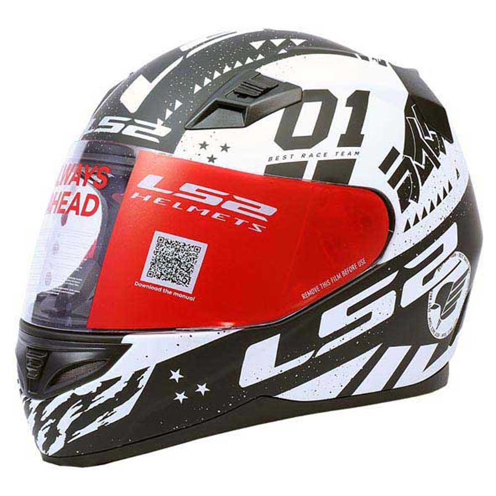LS2 FF 391 Tokyo Matt Black White Helmet– Moto Central