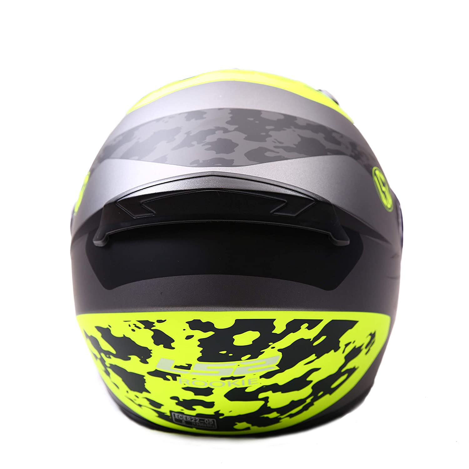 ls2 fluorescent helmet LS2 FF 352 Airflow Matt Titanium Fluorescent Yellow Helmet– Moto Central