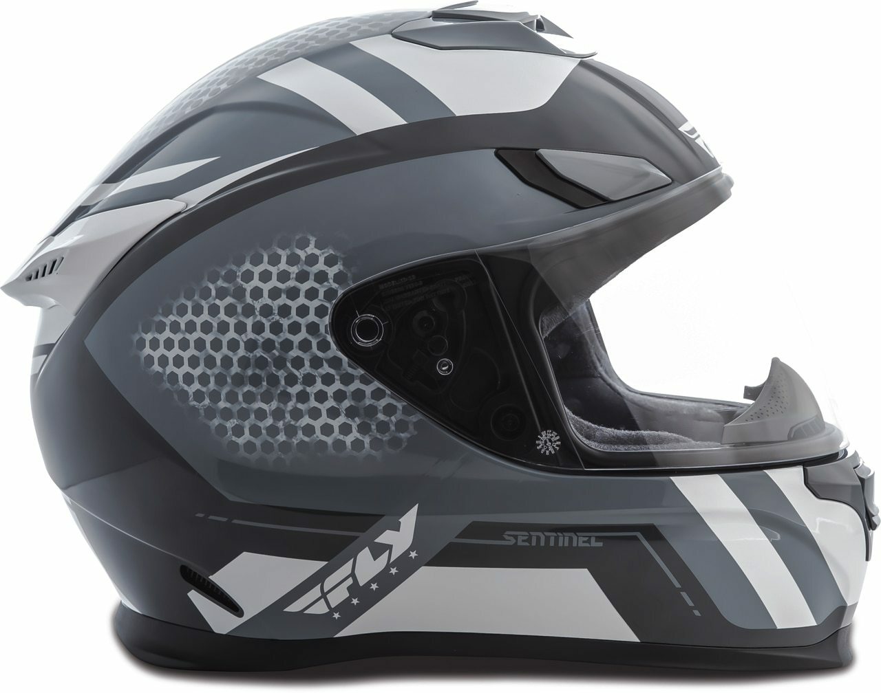 Grey Helmet Racing Fly Racing Sentinel Mesh Grey White Gloss Helmet– Moto Central