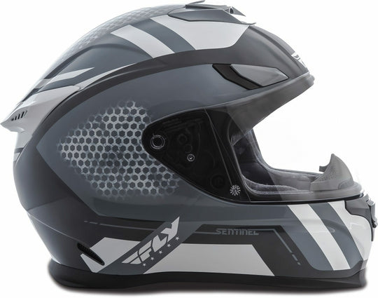 Fly Racing Sentinel Mesh Grey White Gloss Helmet