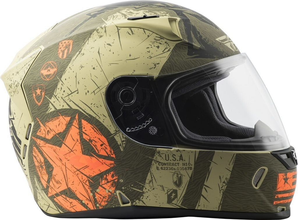 fly revolt fs motorcycle helmet Fly Racing Revolt Liberator Matt Brown Fluro Orange Helmet– Moto Central