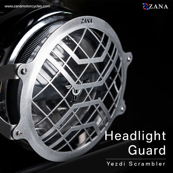 ZANA YEZDI SCRAMBLER ADVENTURE HEAD LIGHT GRILL MS (SILVER) (ZI-8176)
