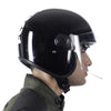 Royal Enfield MLG Copter Face Long Visor Gloss Black Helmet