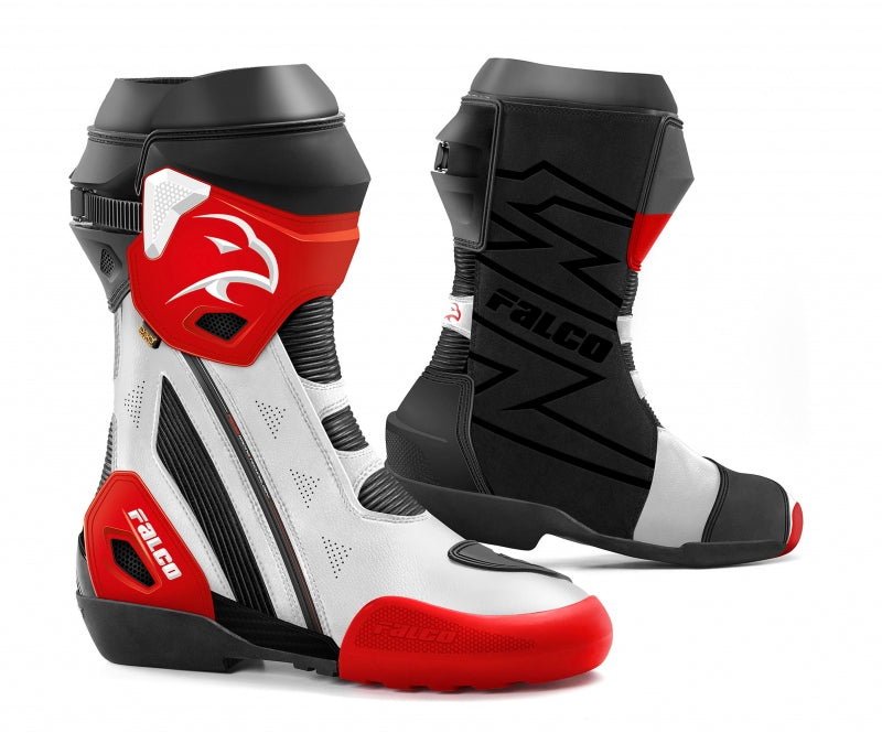 Falco Elite GP Boots (White Red)