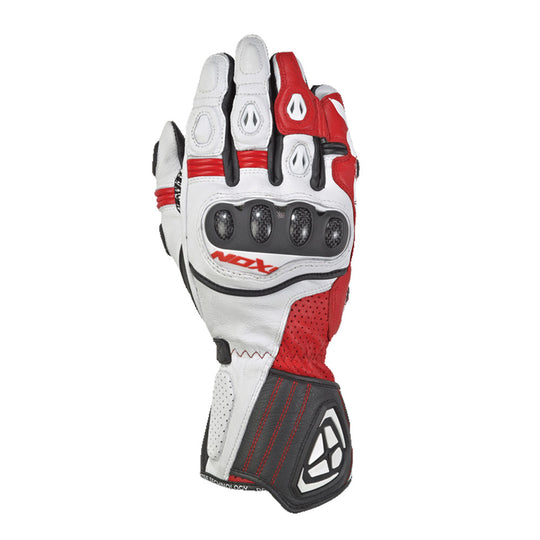 IXON RS TILT MS LEATH GLOVES (BLACK WHITE RED)